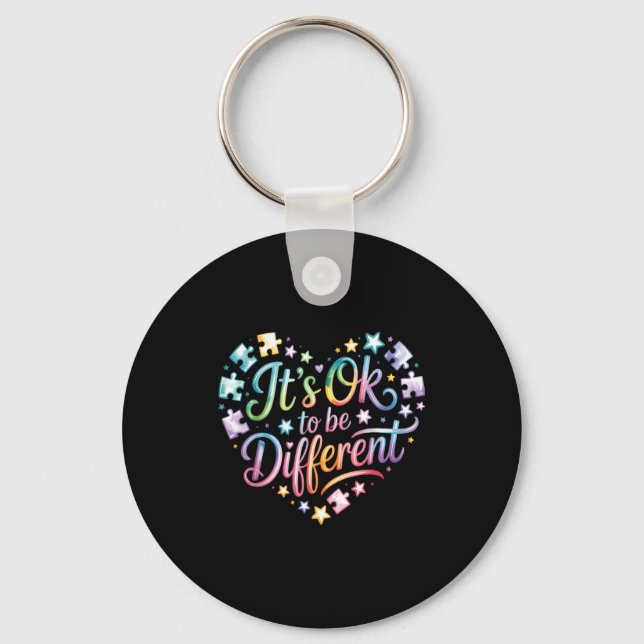 Autism awareness autistic  key ring (Front)