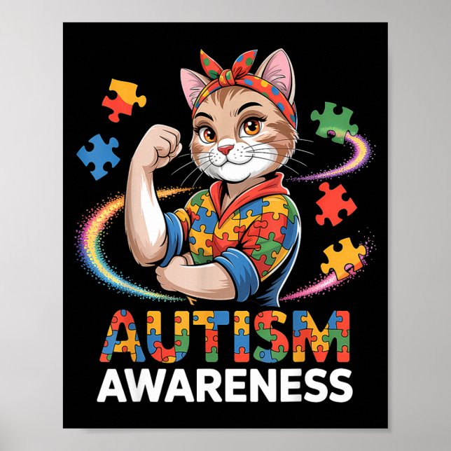 Autism awareness autistic  poster (Front)