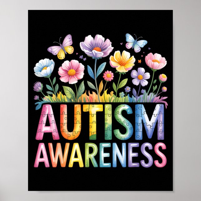 Autism awareness autistic  poster (Front)