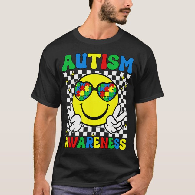 Autism Awareness Autistic Puzzle Accept Understand T-Shirt (Front)