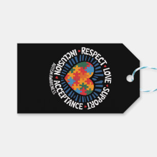 Autism Awareness Autistic Respect Love Support Gift Tags