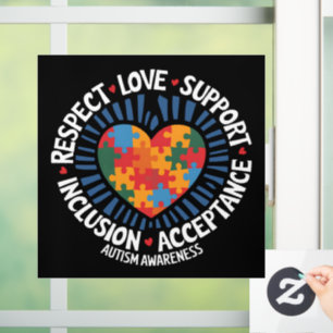 Autism Awareness Autistic Respect Love Support Window Cling