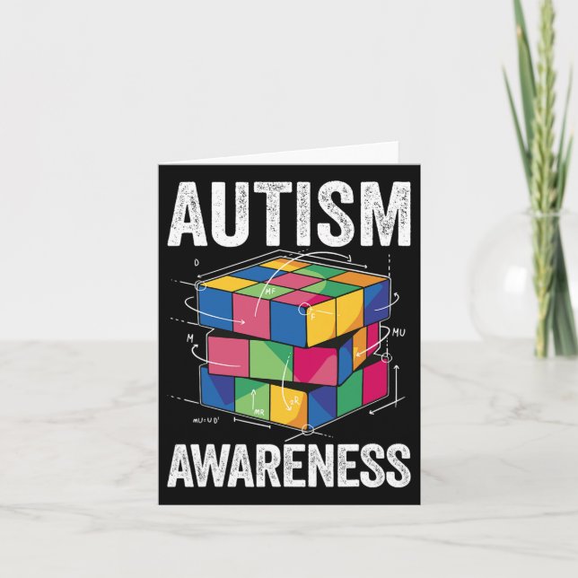 Autism Awareness Autists Support Autist Autistic A Card (Front)