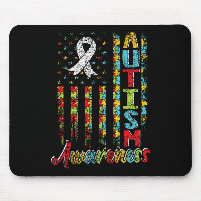 Autism Awareness Autists Support Autist Autistic A Mouse Mat (Front)