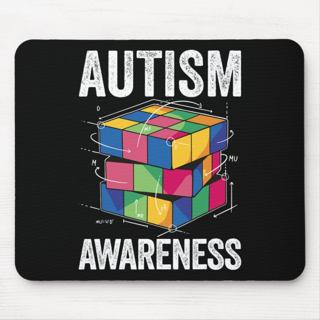 Autism Awareness Autists Support Autist Autistic A Mouse Mat (Front)