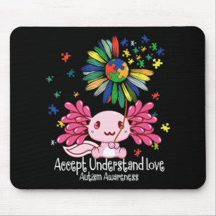 Autism awareness , axolotl lovers T-Shirt134 Mouse Mat