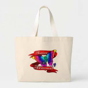 Autism Awareness Banner Large Tote Bag