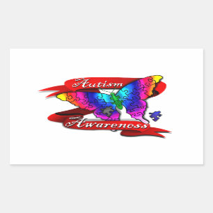 Autism Awareness Banner Rectangular Sticker
