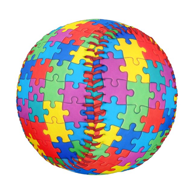 Autism Awareness Baseball (Angled)