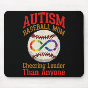 Autism Awareness Baseball Mum Cheering Mama Mother Mouse Mat