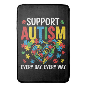 Autism awareness bath mat