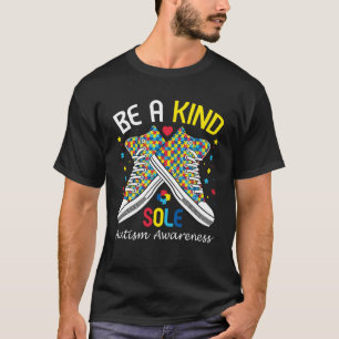 Autism Awareness  Be A Kind Sole Puzzle Shoe T-Shirt