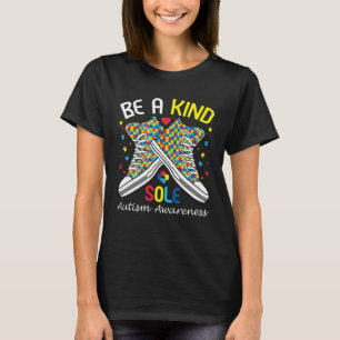 Autism Awareness Be A Kind Sole Puzzle Shoe T-Shirt