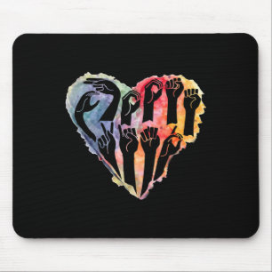 Autism Awareness Be Kind Asl Heart Anti Bullying  Mouse Mat