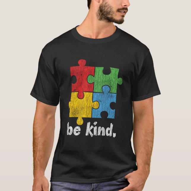 Autism Awareness Be Kind Autistic Awareness Kindne T-Shirt (Front)