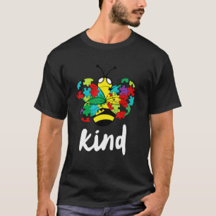 Autism Awareness Be Kind Bee Aspergers Puzzle Pie T-Shirt