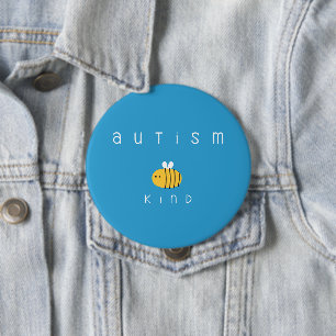 autism awareness. be kind. Button