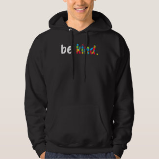 Autism Awareness Be Kind Colorful Puzzle Pieces Hoodie