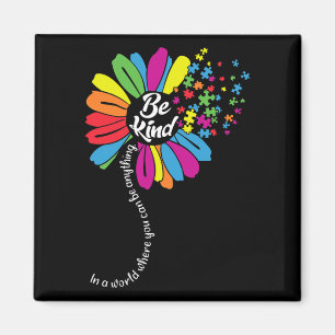 Autism Awareness Be Kind In A Word Daisy Magnet