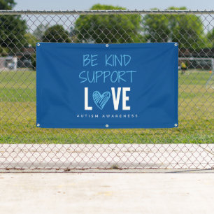 autism awareness be kind support Banner Outdoor