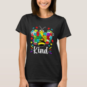 Autism Awareness Bee Kind Be Kind Puzzle  Womeb Ki T-Shirt