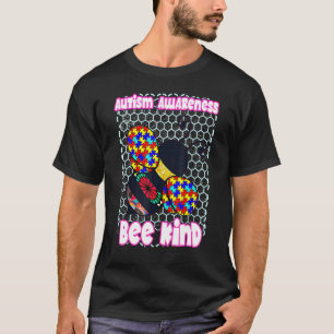 Autism Awareness Bee Kind Puzzle Pieces He T-Shirt