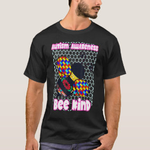 Autism Awareness Bee Kind Puzzle Pieces He T-Shirt