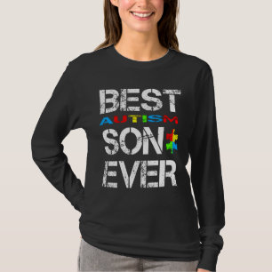 Autism Awareness Best Autism Son Ever Puzzle Piece T-Shirt