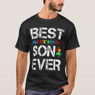 Autism Awareness Best Autism Son Ever Puzzle Piece T-Shirt