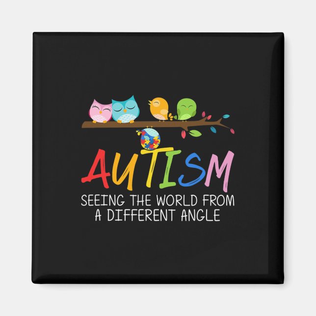 Autism Awareness Bird  Magnet (Front)