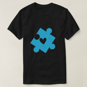 Autism Awareness Blue Puzzle Piece Pocket T-Shirt