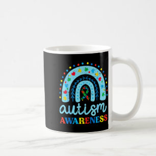 Autism Awareness Blue Rainbow Ribbon Asd Boys Kids Coffee Mug