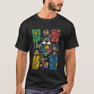 Autism Awareness Boho Floral Men Women kids Autism T-Shirt