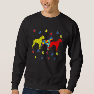 Autism Awareness Boxer Dog Puppy Autism Dog Sweatshirt