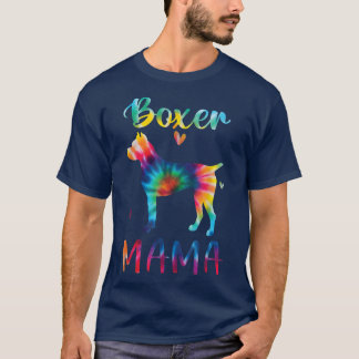 Autism Awareness Boxer Mama Tie Dye Gifts Dog Mum  T-Shirt