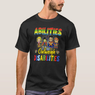 Autism Awareness Boy Abilities Outweigh Disabiliti T-Shirt