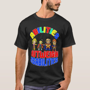 Autism Awareness Boy Abilities Outweigh Disabiliti T-Shirt
