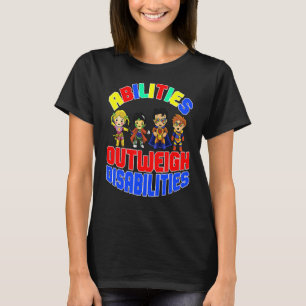 Autism Awareness Boy Abilities Outweigh Disabiliti T-Shirt