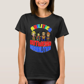 Autism Awareness Boy Abilities Outweigh Disabiliti T-Shirt