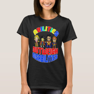 Autism Awareness Boy Abilities Outweigh Disabiliti T-Shirt