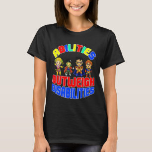 Autism Awareness Boy Abilities Outweigh Disabiliti T-Shirt