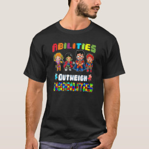 Autism Awareness Boys Abilities Outweigh Disabilit T-Shirt