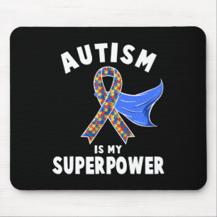 Autism Awareness Boys Girls Kids Is My Superpower Mouse Mat