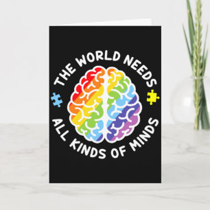Autism Awareness Brain The World Needs All Kinds O Card