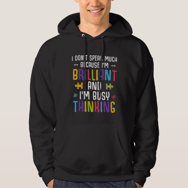 Autism Awareness Brilliant Child Autistic Puzzle Hoodie (Front)