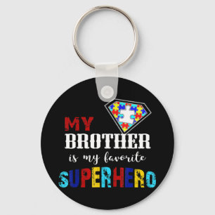 Autism Awareness Brother shirt, autism awareness d Key Ring