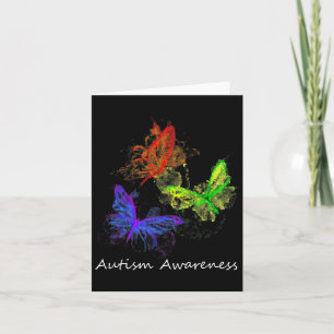 Autism Awareness Butterflies Without Puzzle Pieces Card