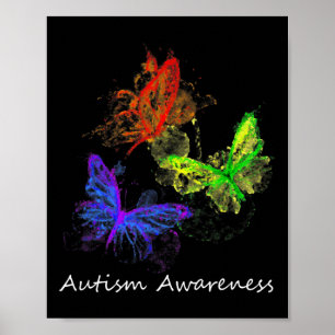Autism Awareness Butterflies Without Puzzle Pieces Poster