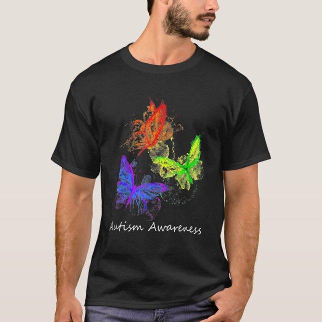 Autism Awareness Butterflies Without Puzzle Pieces T-Shirt (Front)