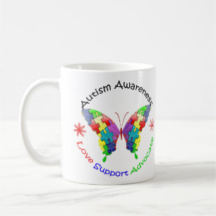 Autism Awareness Butterfly Coffee Mug
